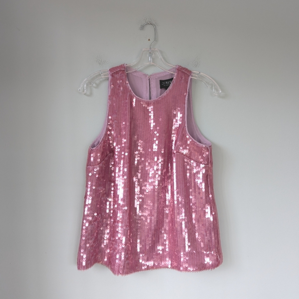 J.Crew Collection Pink Mauve Sequin Shell Tank Top - image 4